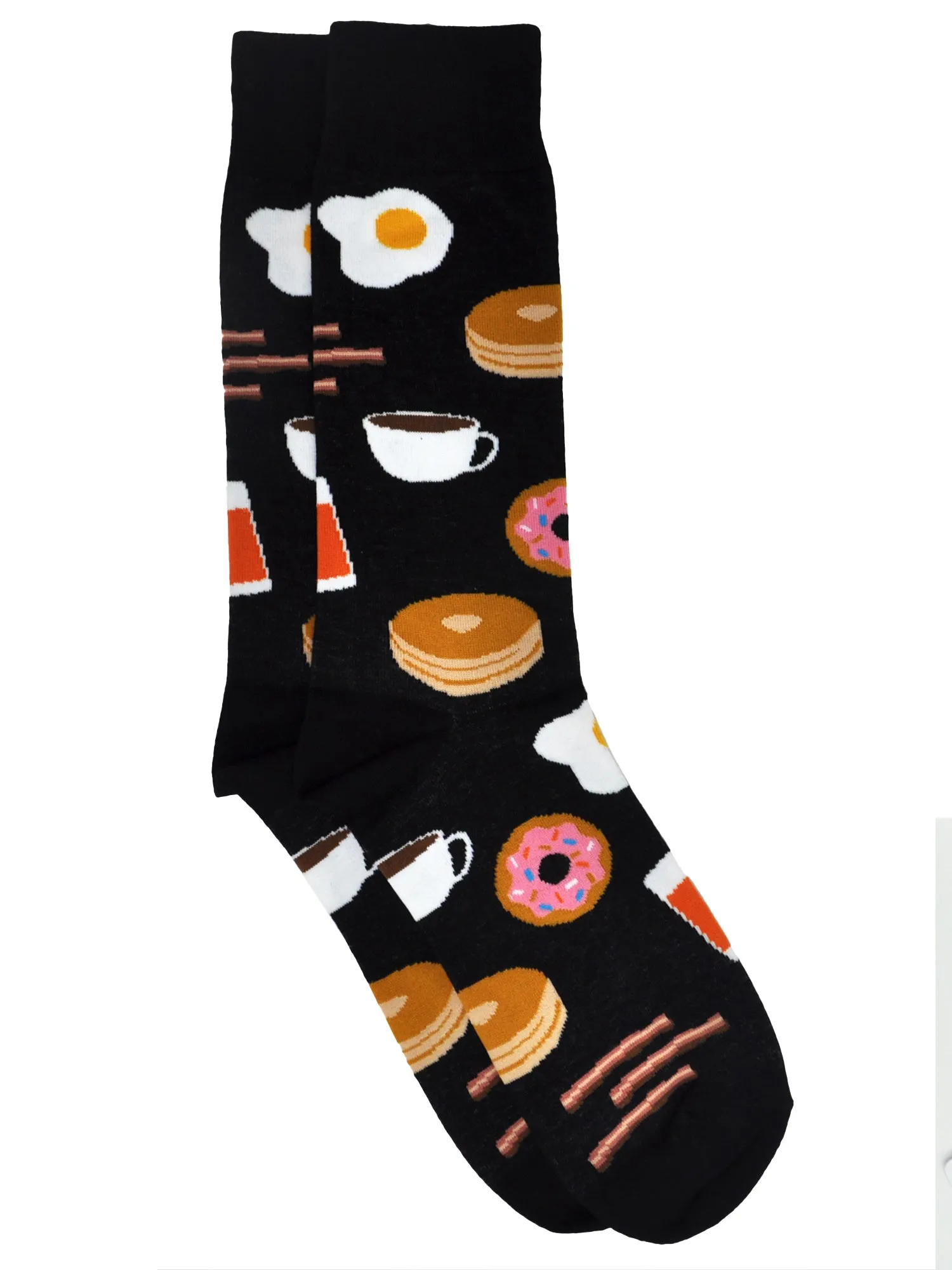 Men's Avocados Novelty Dress Socks & Breakfast Foods Socks Eggs Bacon 2-Pair Set