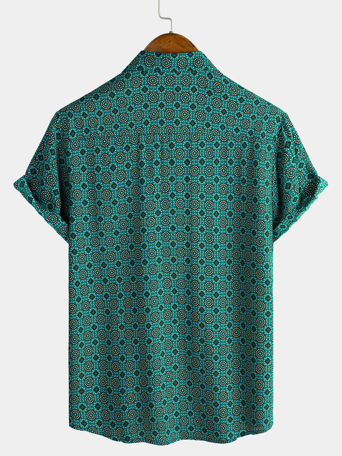 Men's Button Up Vintage Summer Holiday Short Sleeve Shirt