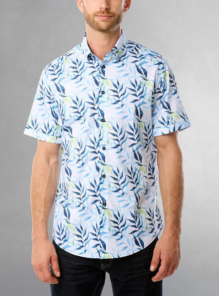 Men's casual short sleeve stretch shirt