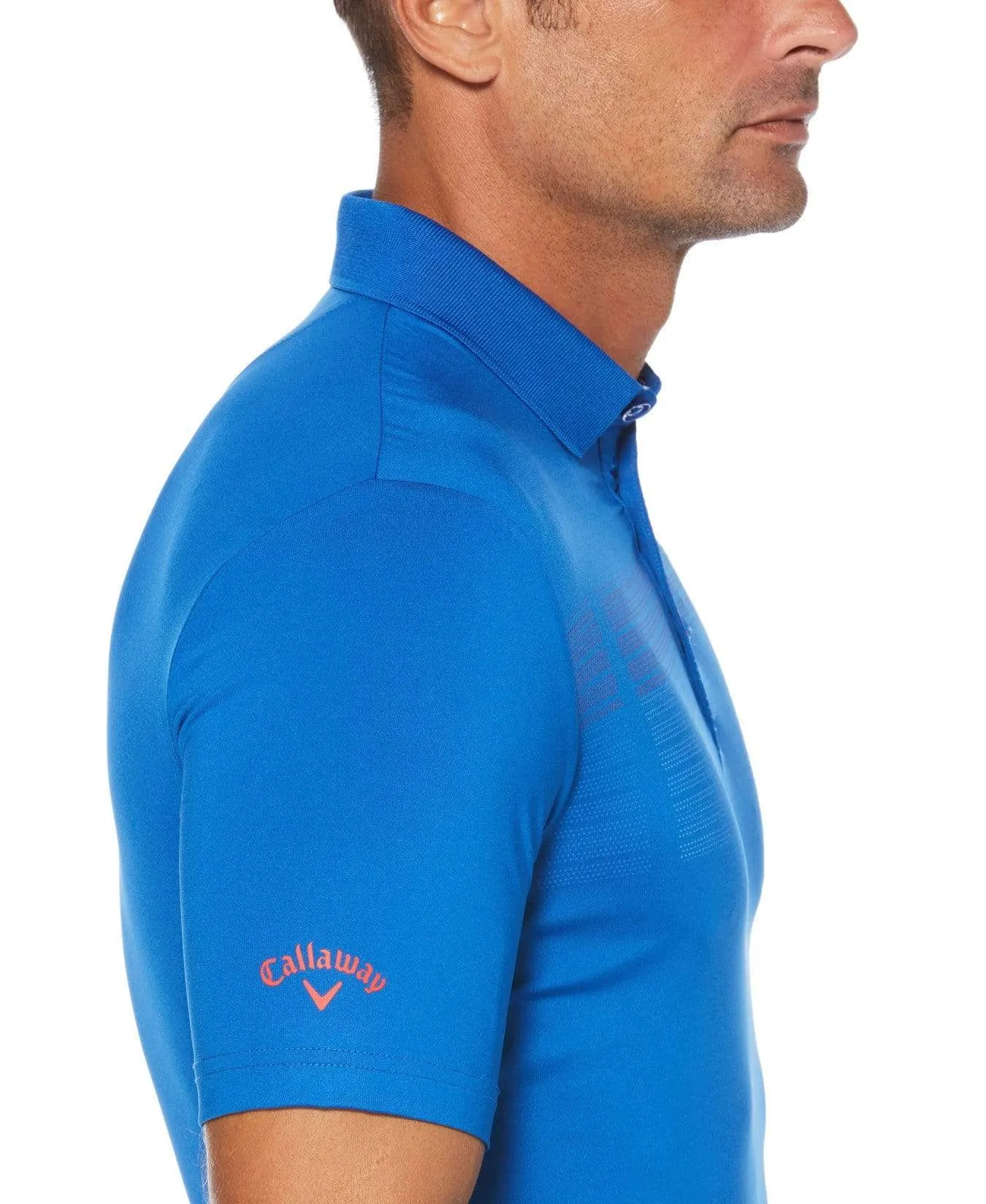 Mens Chest Print Polo
