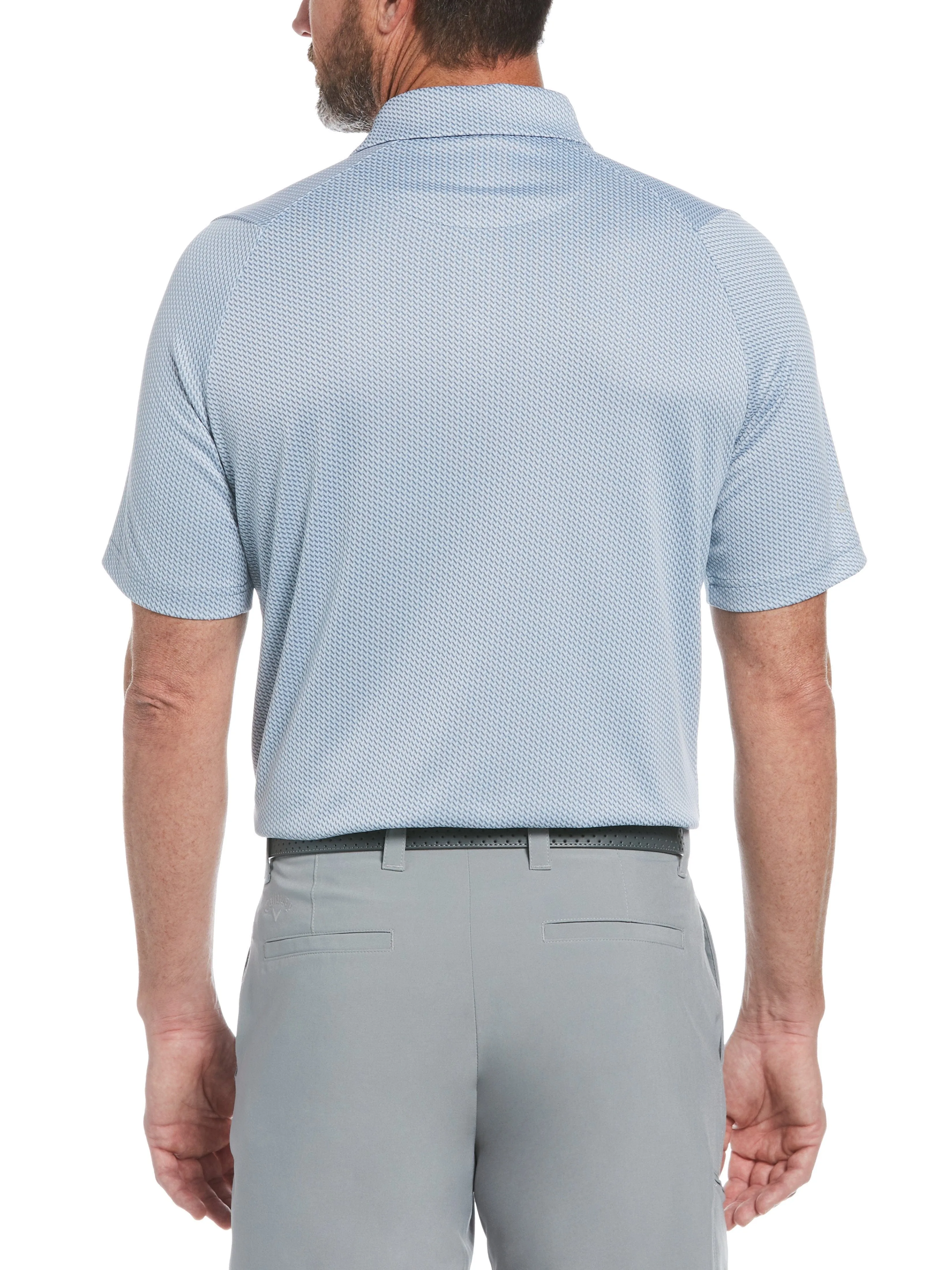 Mens Chevron Jacquard Polo
