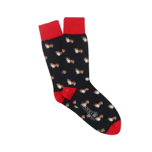 Men's Corgi Dog Cotton Socks