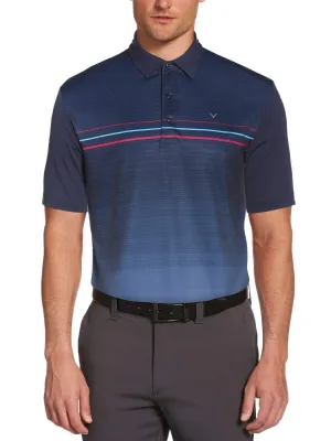 Mens Engineered Stripe Polo