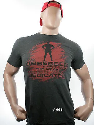 Mens Graphic Tee Bodybuilding Wear OBSESSED DEDICATED T-Shirt