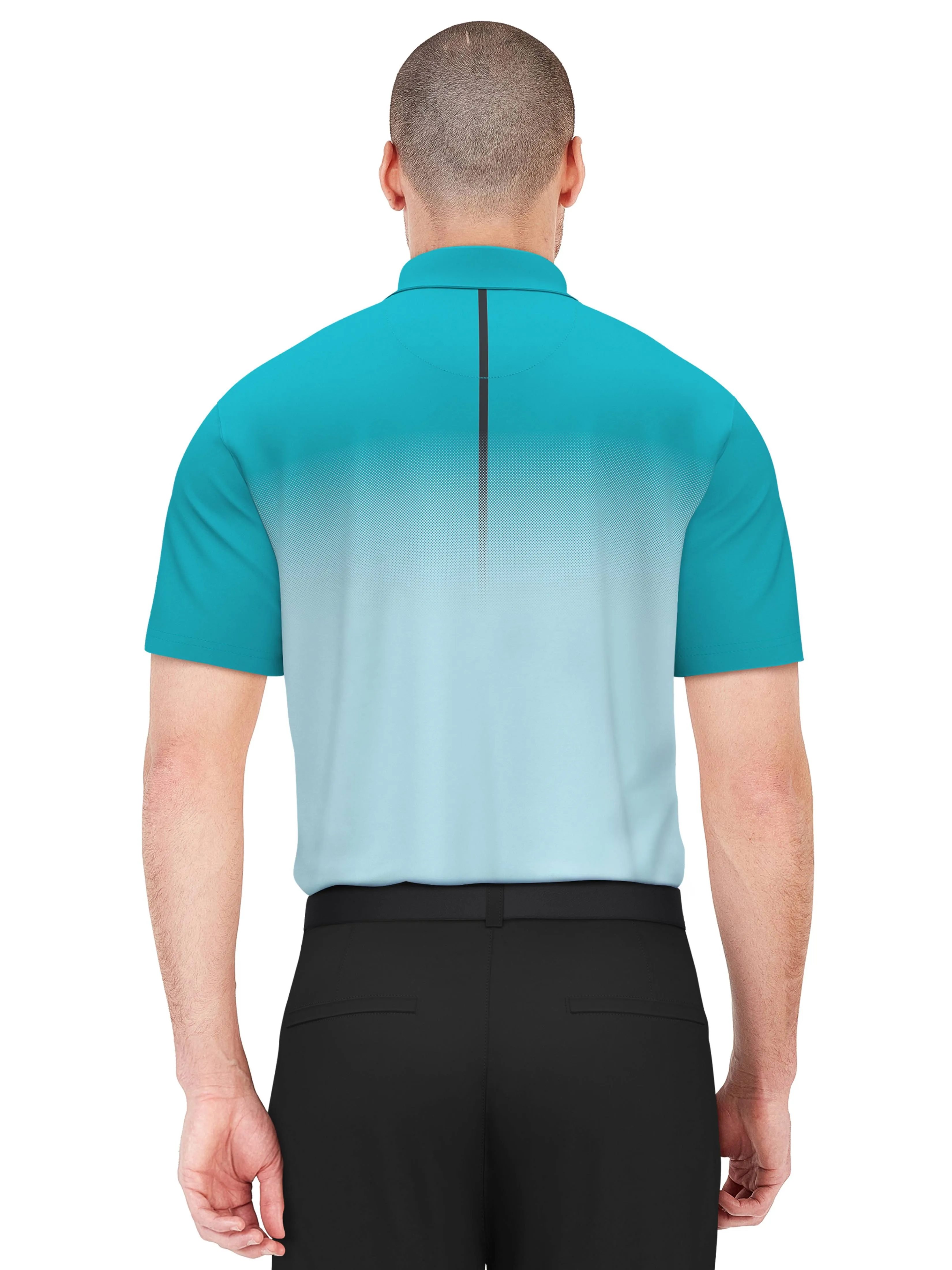Men's Ombre Print Golf Polo