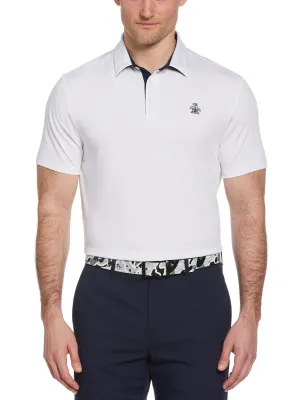 Men's Original Block Design Short Sleeve Golf Polo Shirt