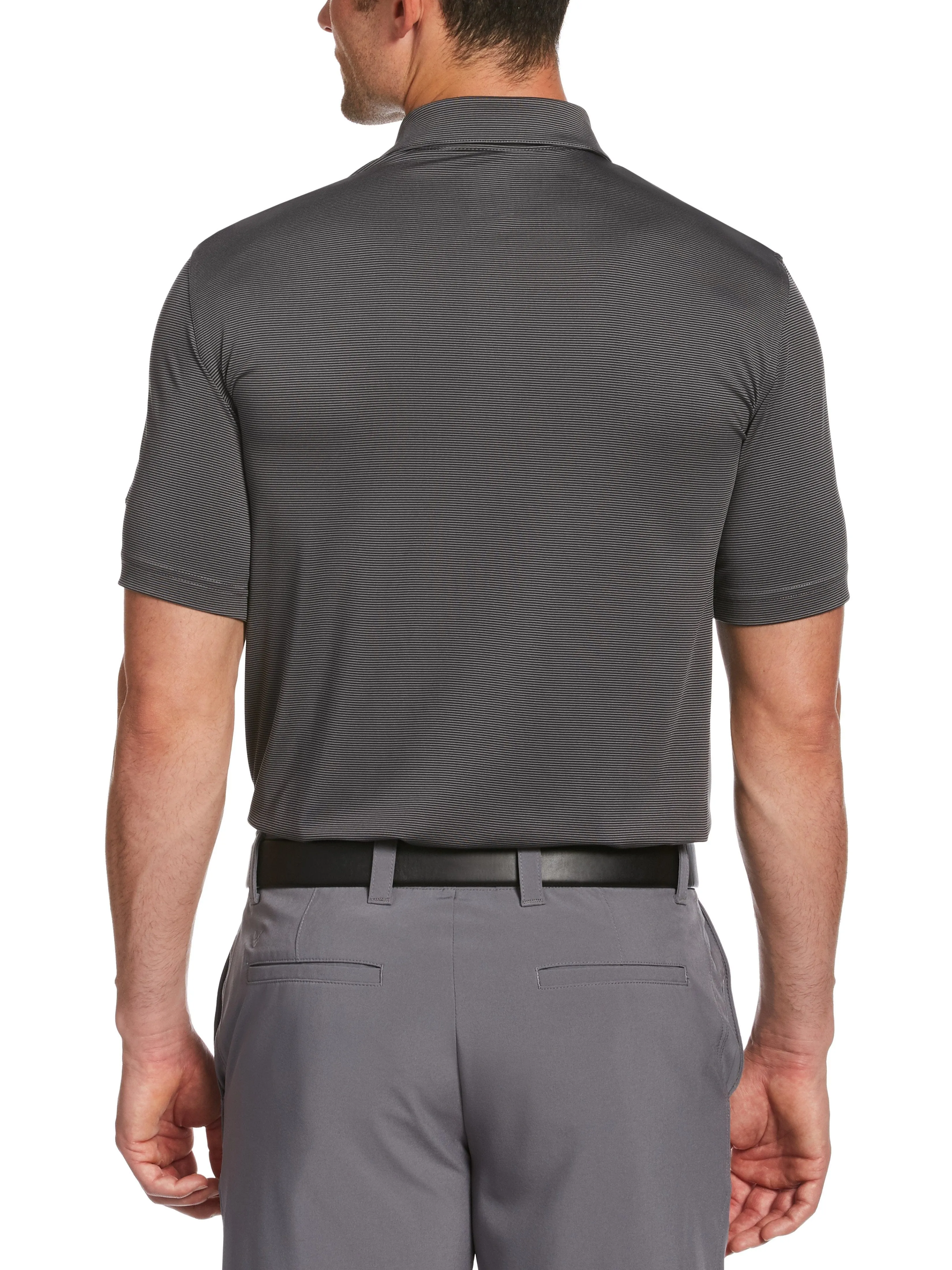 Mens Pro Spin Fine Line Stripe Polo