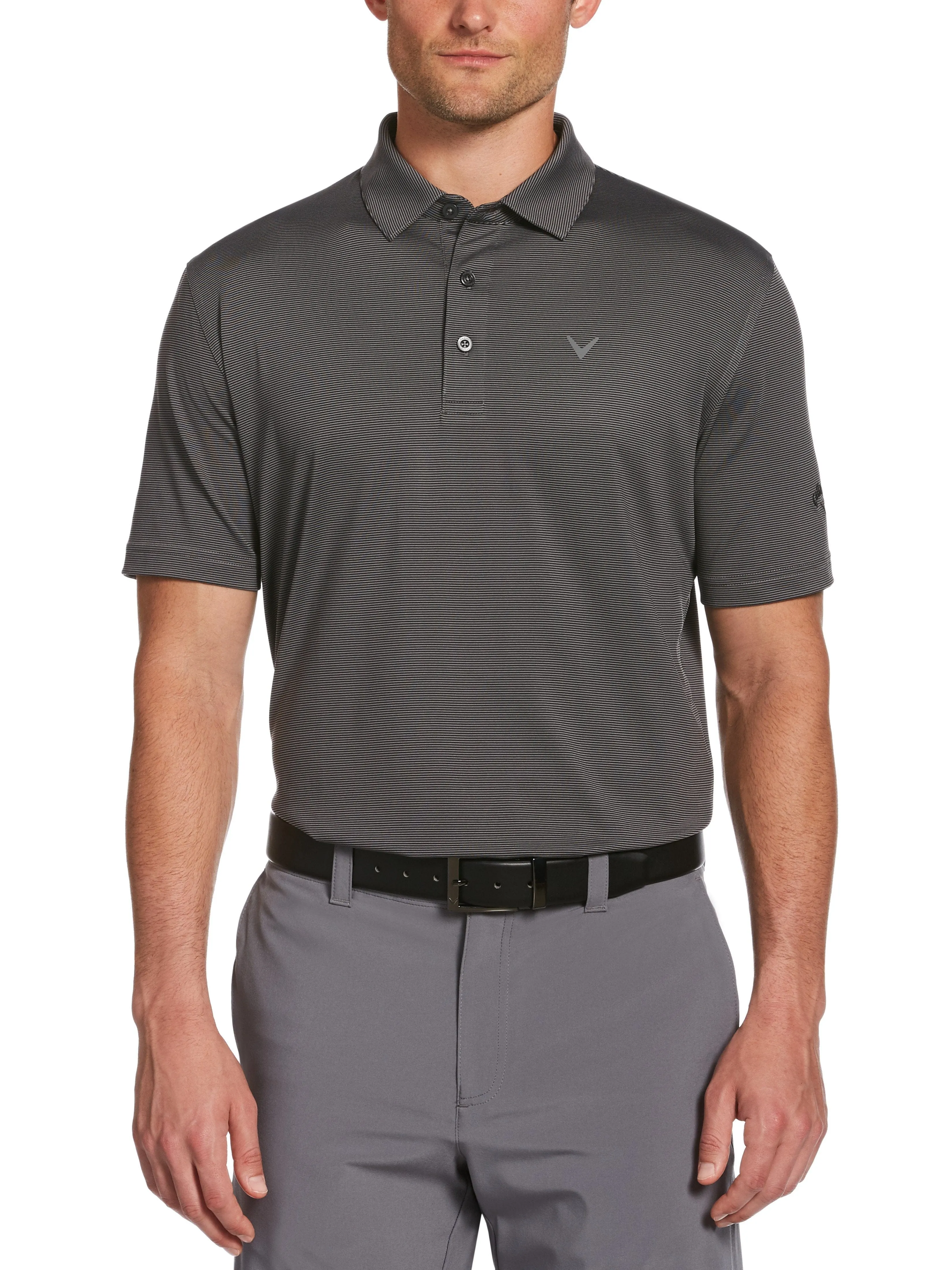 Mens Pro Spin Fine Line Stripe Polo