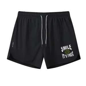 Men's Quick Dry Smile Graphic Shorts