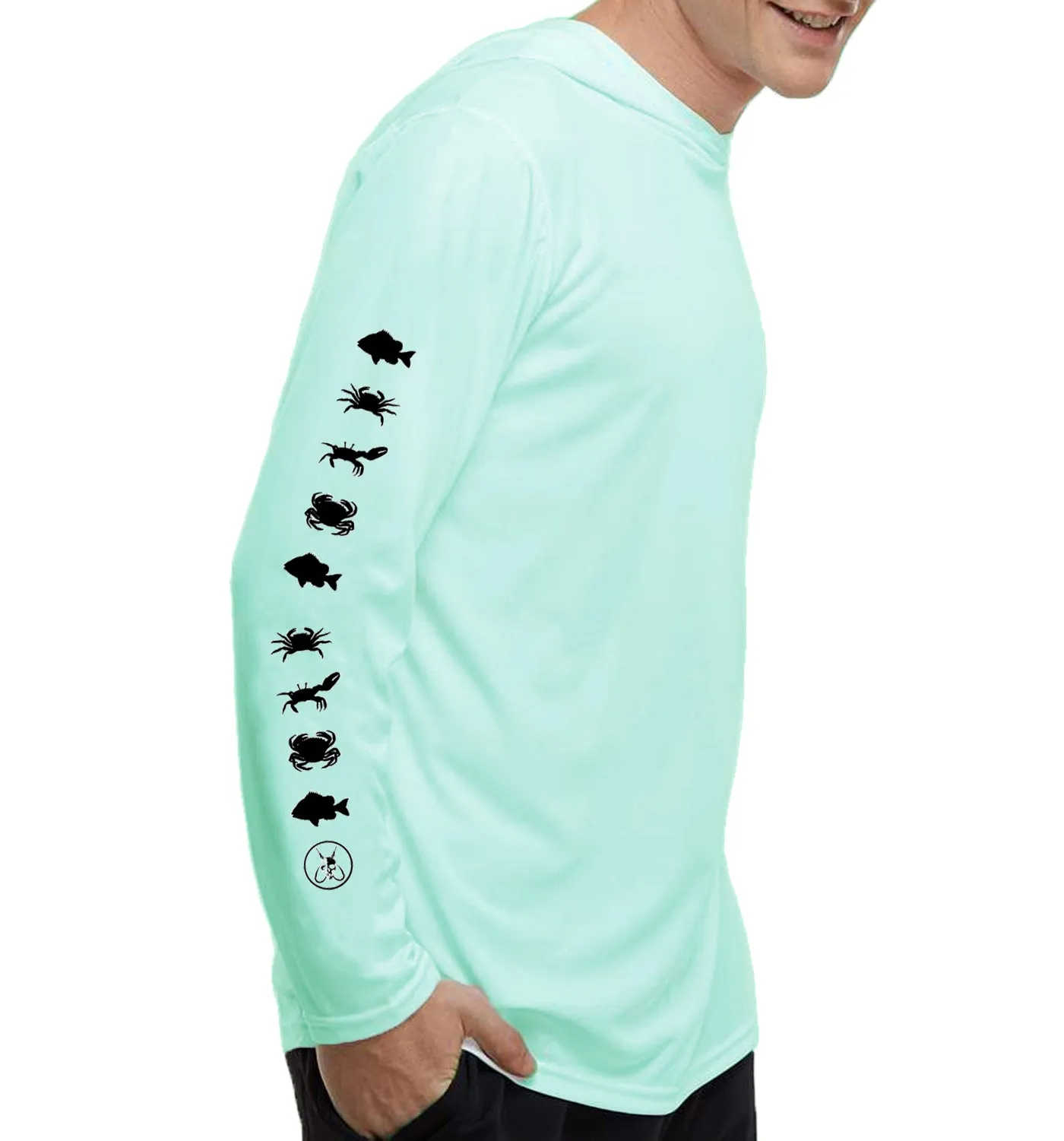Men's Sheepshead Toothy Critters Seagrass Performance Hoodie