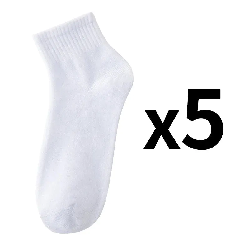 Men's Solid Color Breathable Mesh Short Socks
