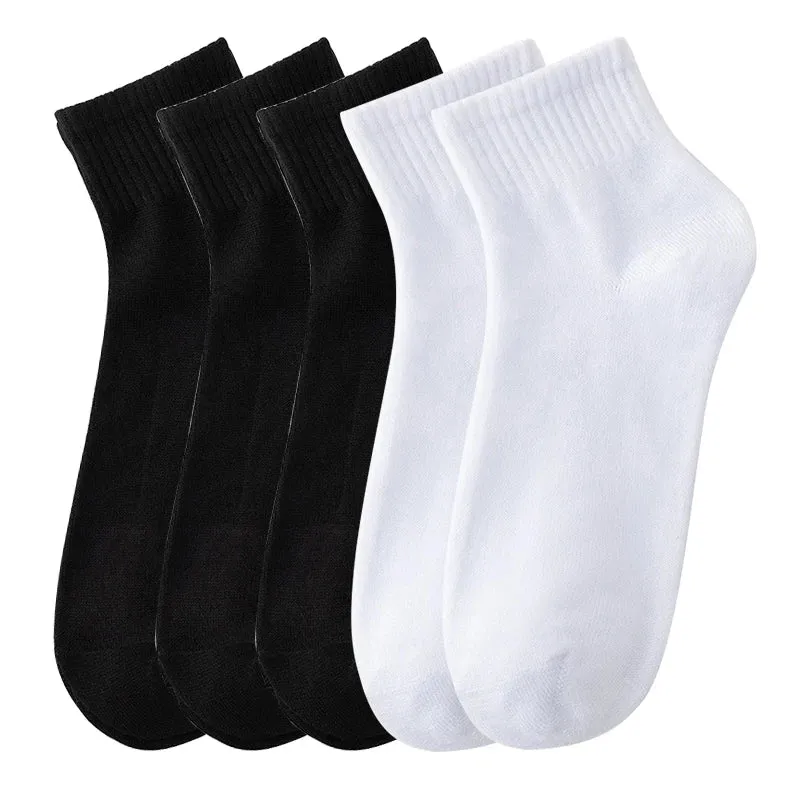 Men's Solid Color Breathable Mesh Short Socks