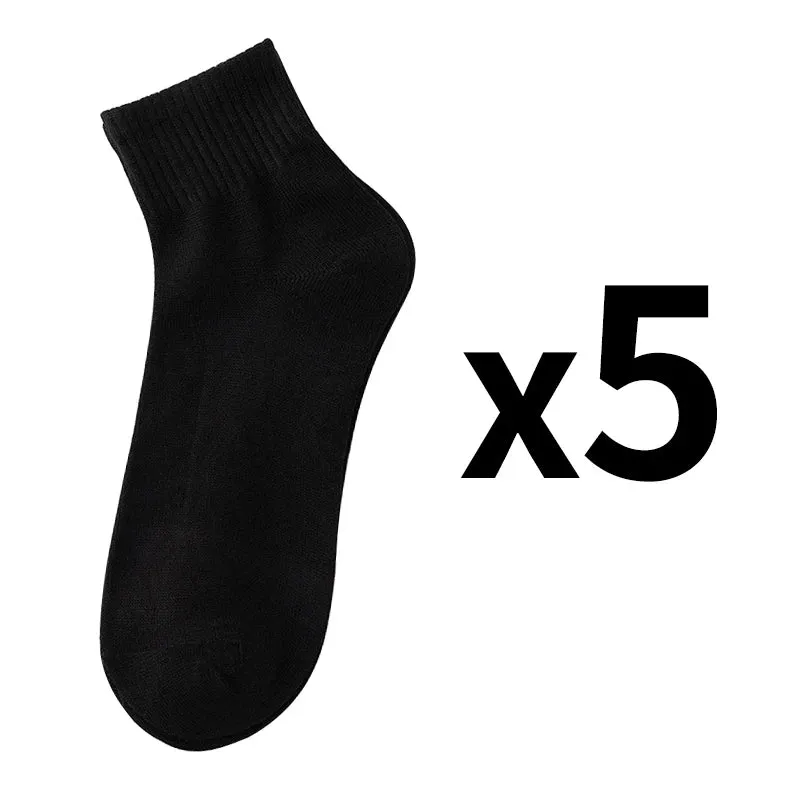 Men's Solid Color Breathable Mesh Short Socks