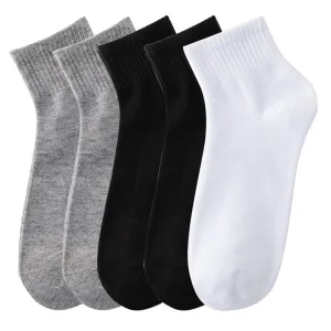 Men's Solid Color Breathable Mesh Short Socks