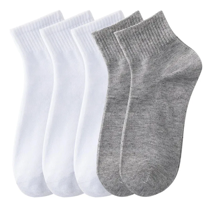Men's Solid Color Breathable Mesh Short Socks