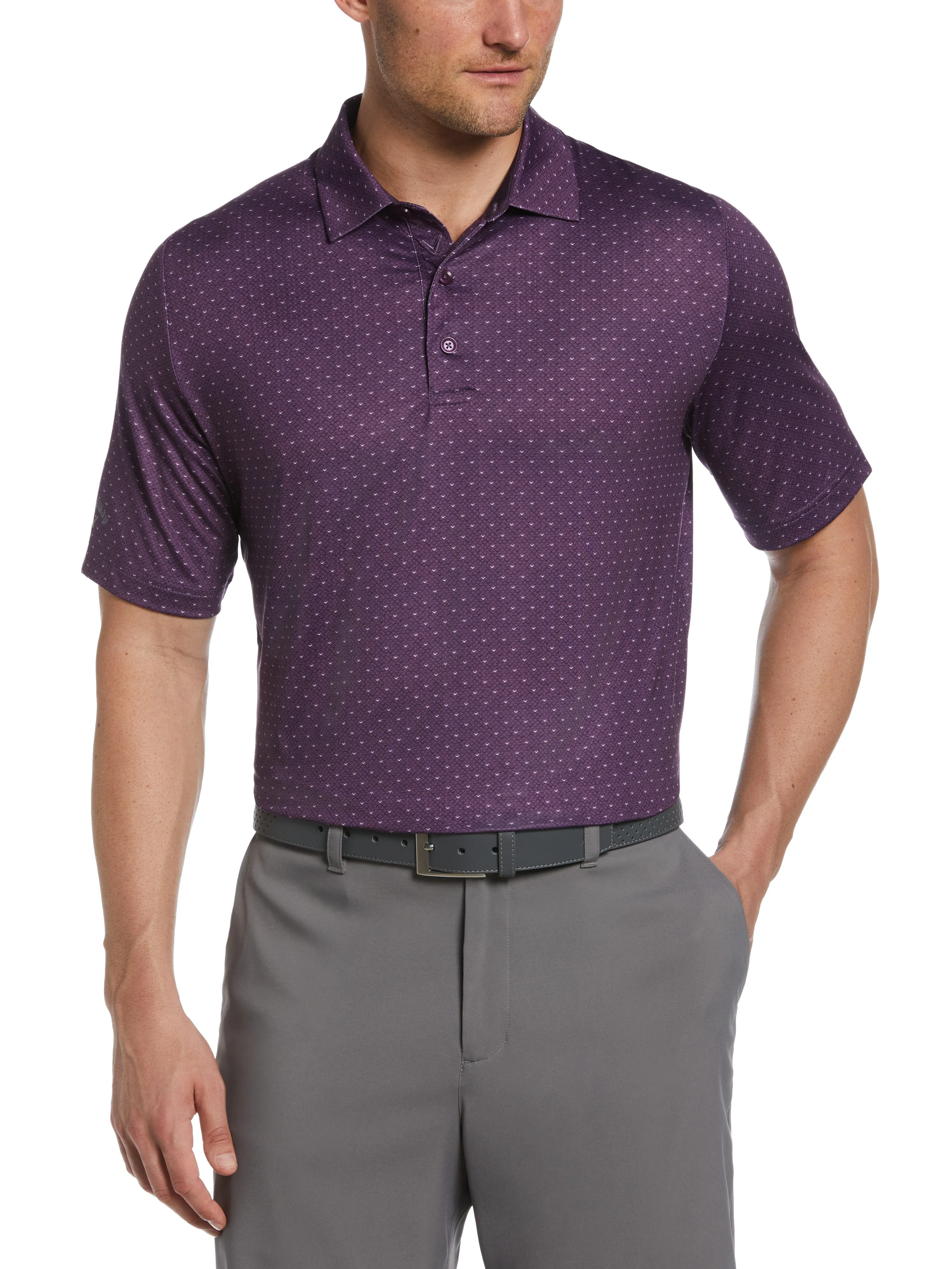 Mens Swing Tech™ Allover Chevron Polo