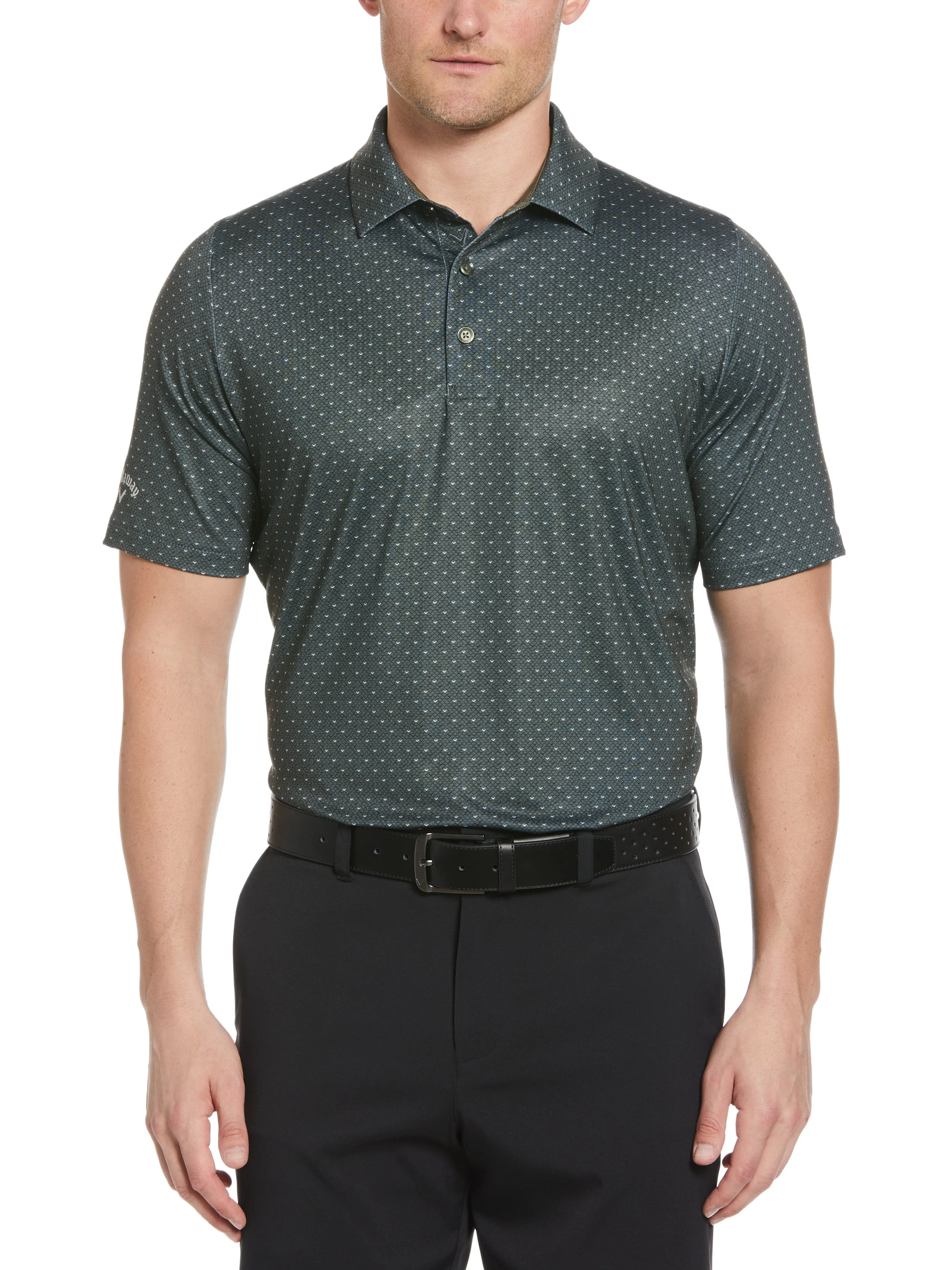 Mens Swing Tech™ Allover Chevron Polo