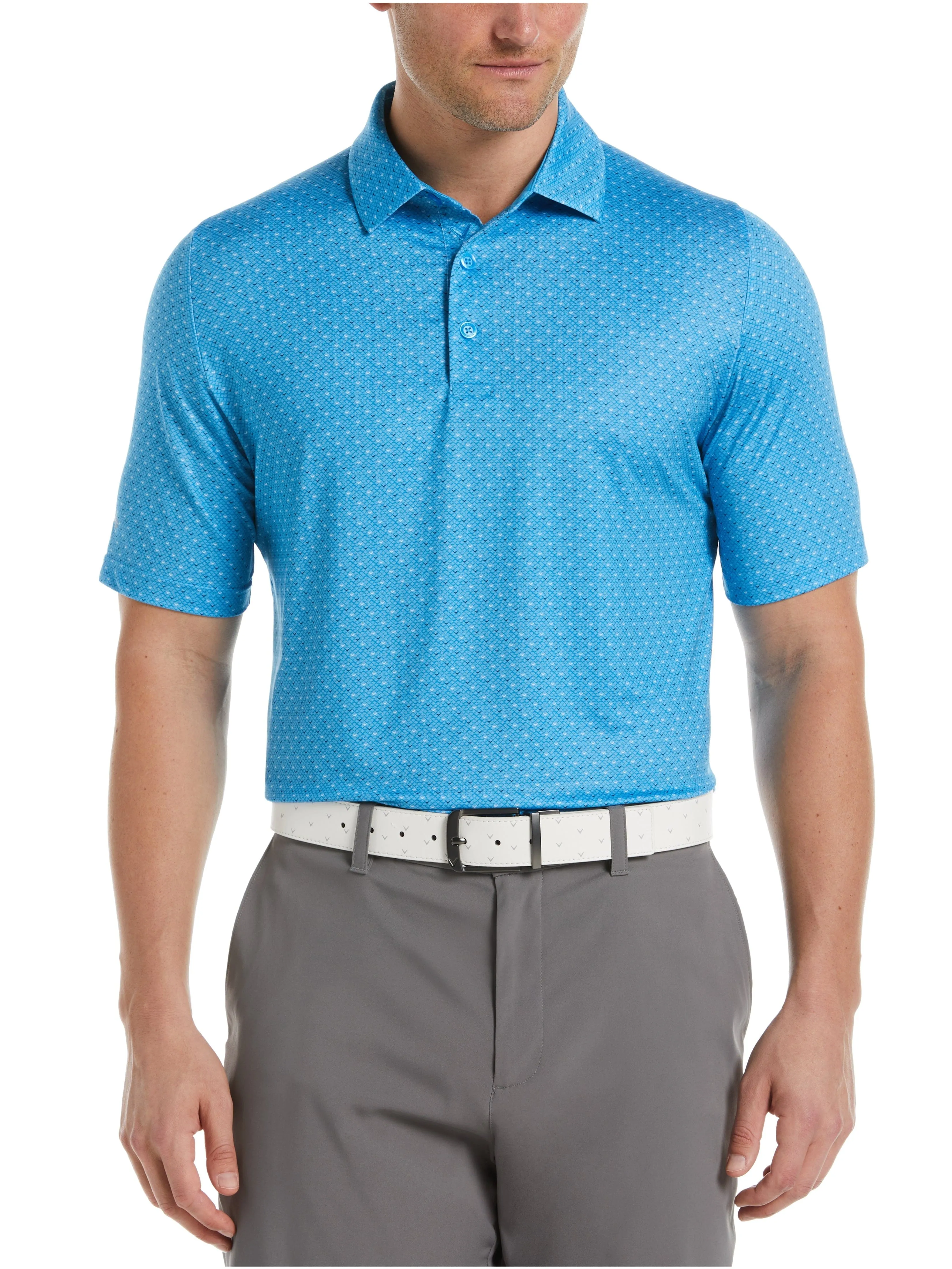 Mens Swing Tech™ Allover Chevron Polo