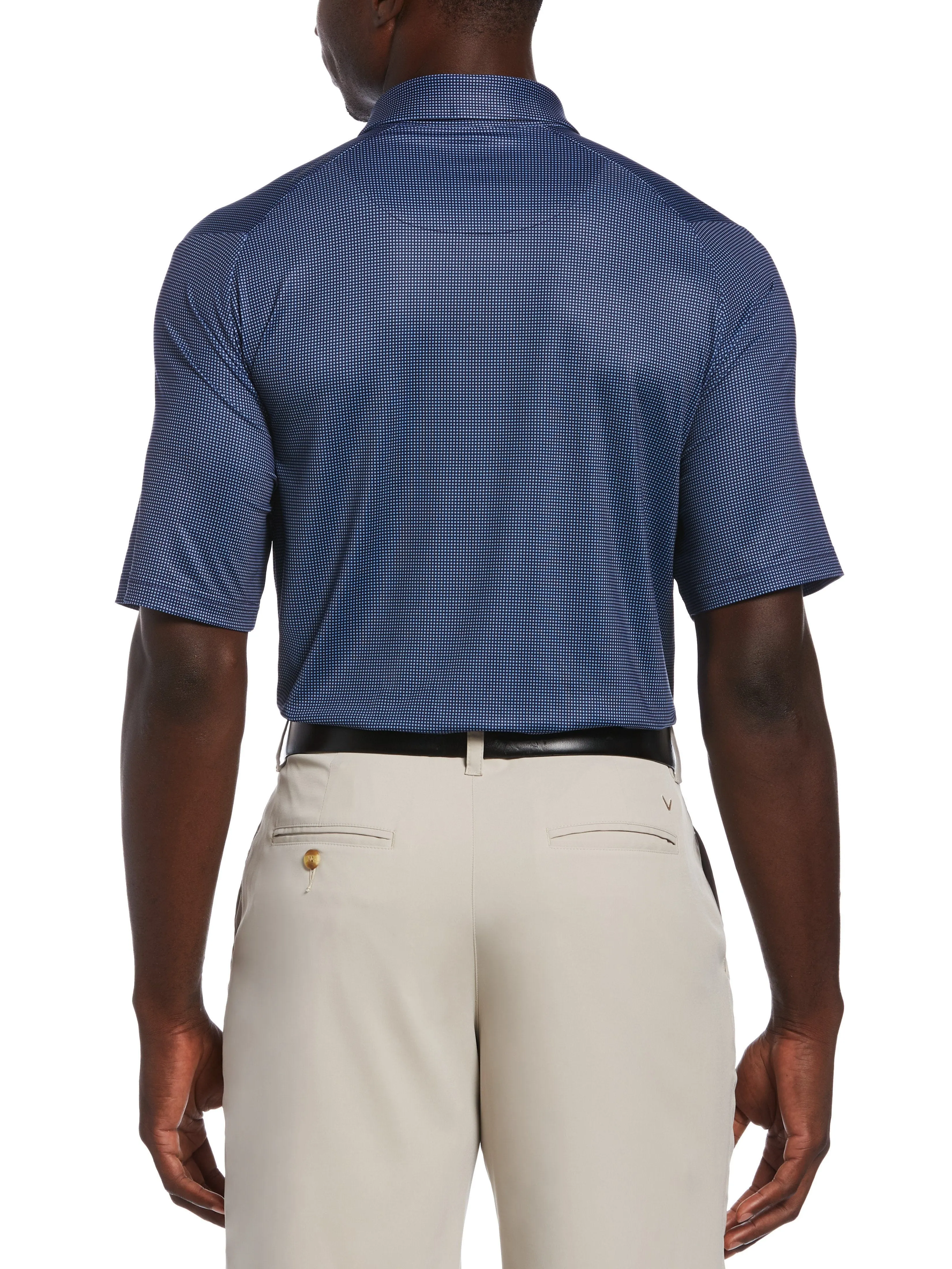 Mens Swing Tech™ Gingham Printed Polo
