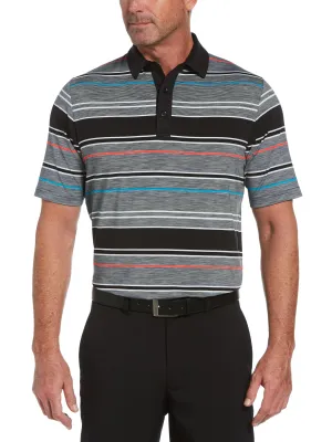 Mens Swing Tech™ Marled Texture Stripe Polo