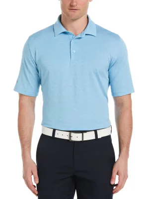 Mens Swing Tech Ventilated Heather Jacquard Golf Polo Shirt