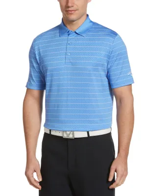 Mens Ventilated Stripe Polo