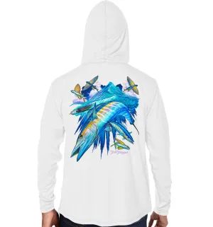 Men's Wahoo White Performance Hoodie