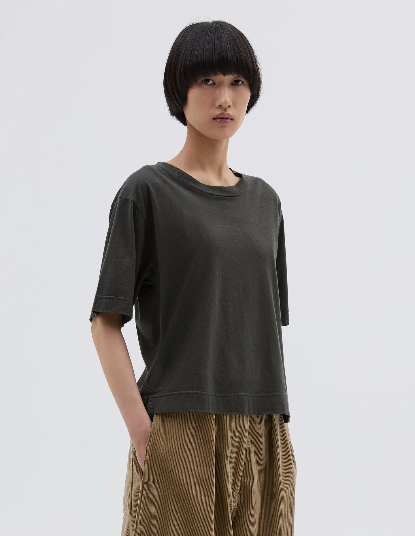 MHL W' Simple T-Shirt Cotton Linen Jersey Assam