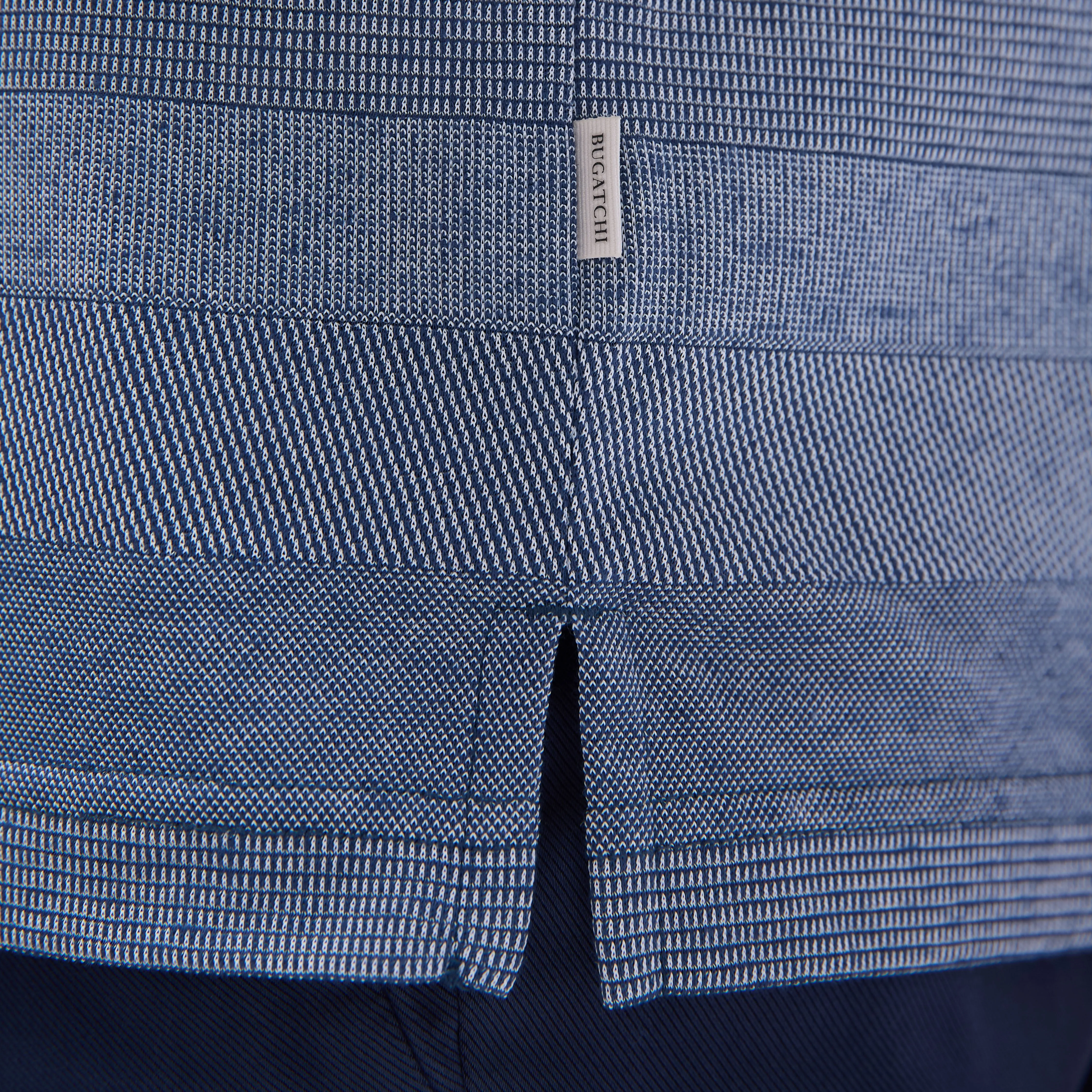 Mixed Media Johnny Collar Polo Shirt