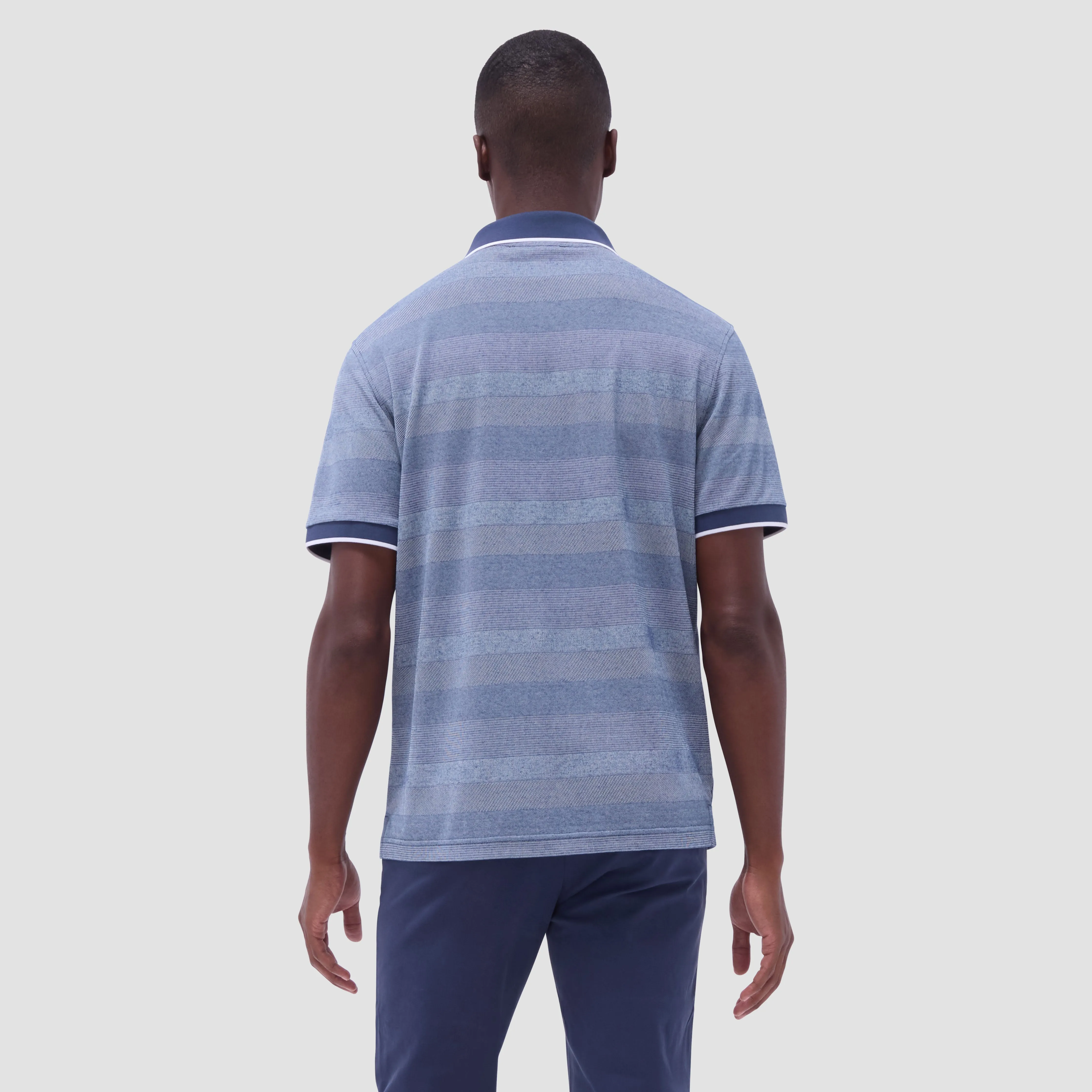 Mixed Media Johnny Collar Polo Shirt