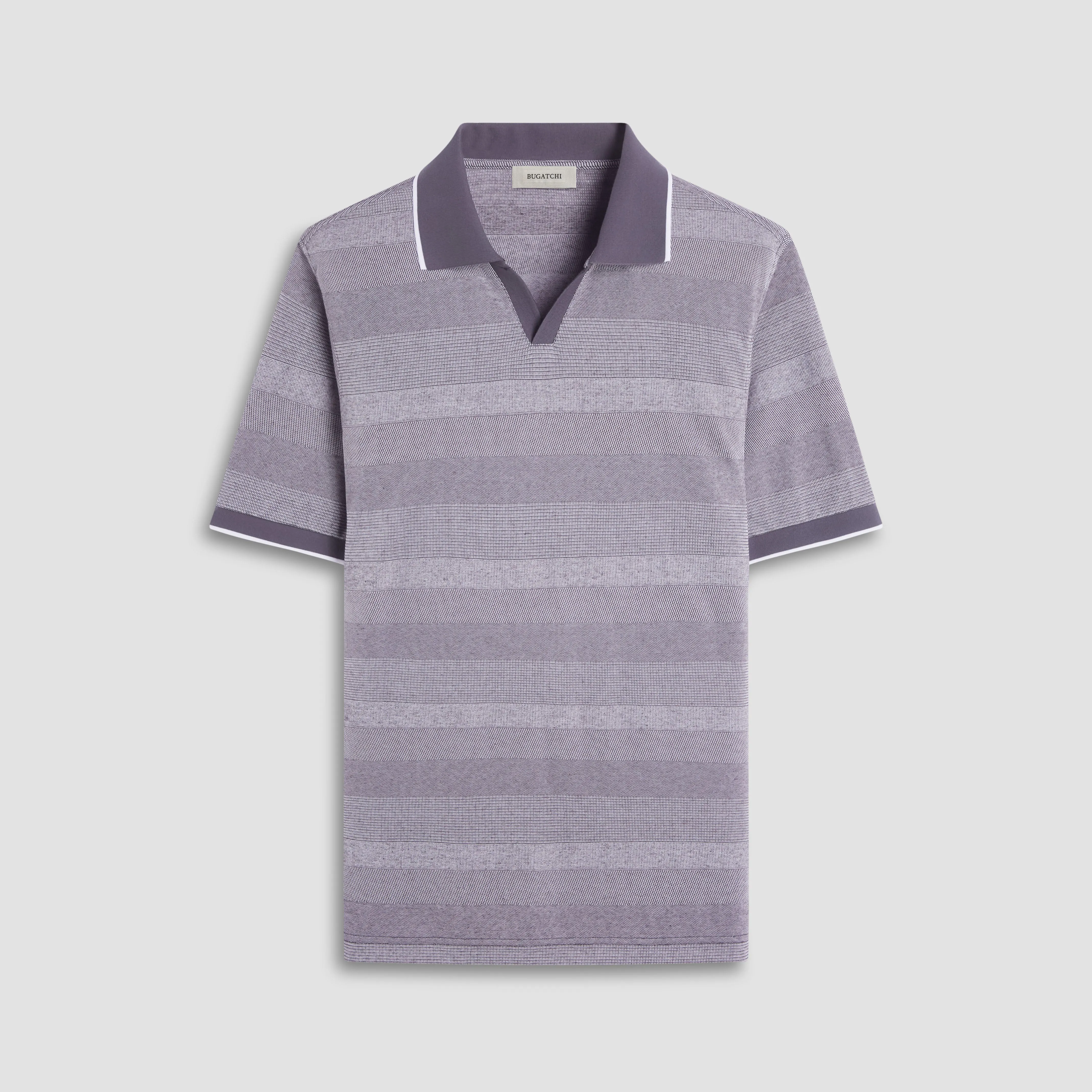 Mixed Media Johnny Collar Polo Shirt
