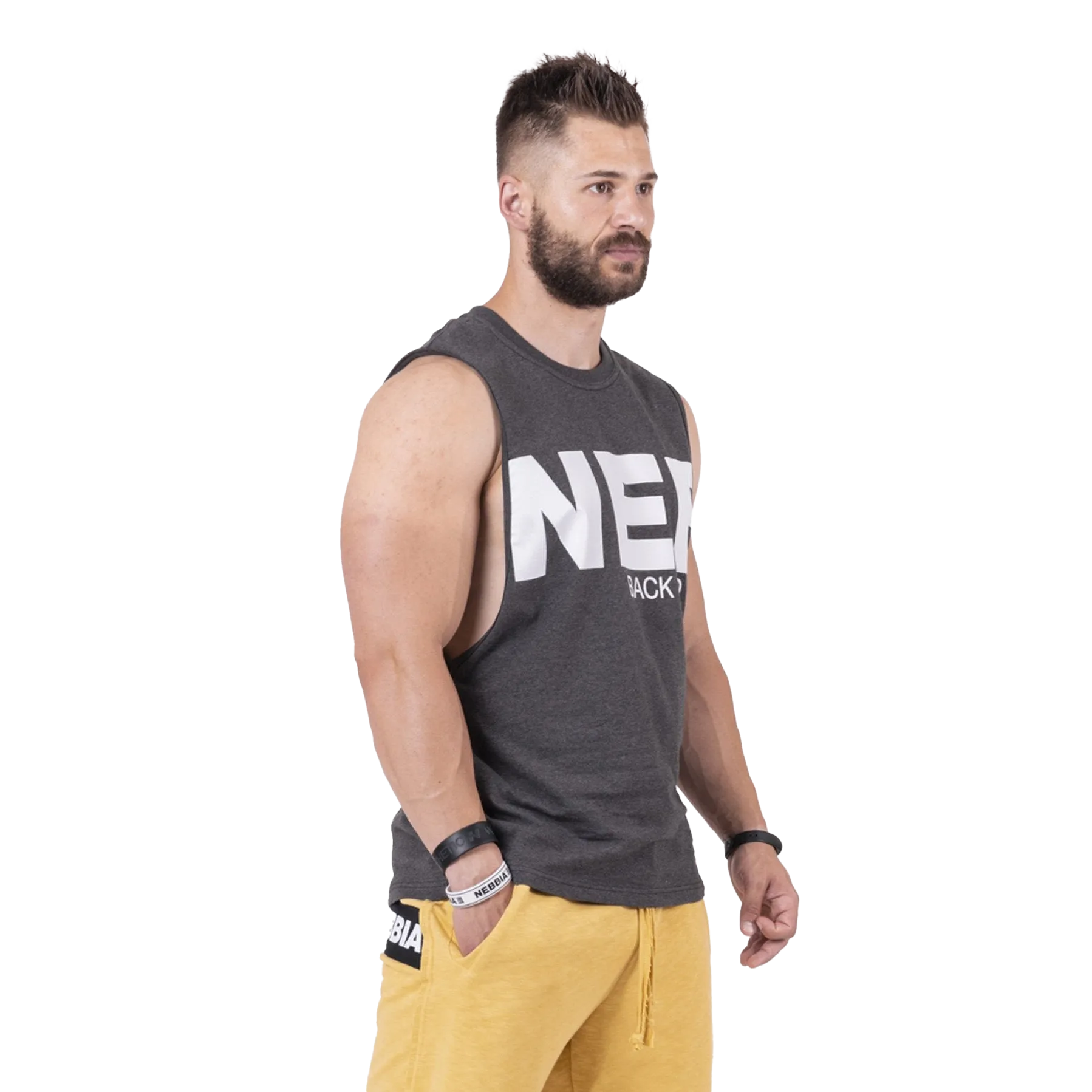 Nebbia Back To The Hardcore Tank Top 144 - Grey