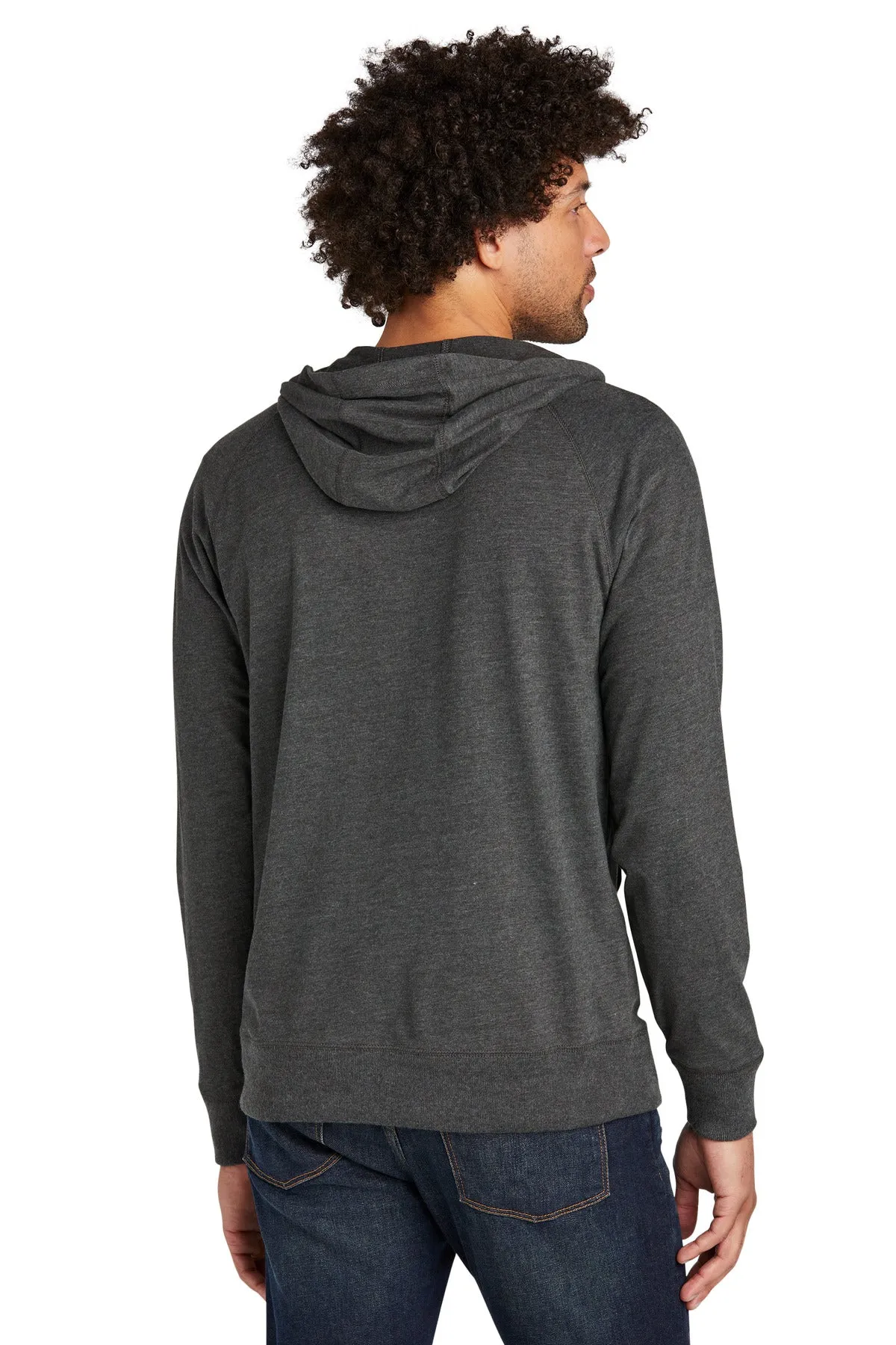 New Era  Sueded Cotton Blend Full-Zip Hoodie. NEA122 Black Heather