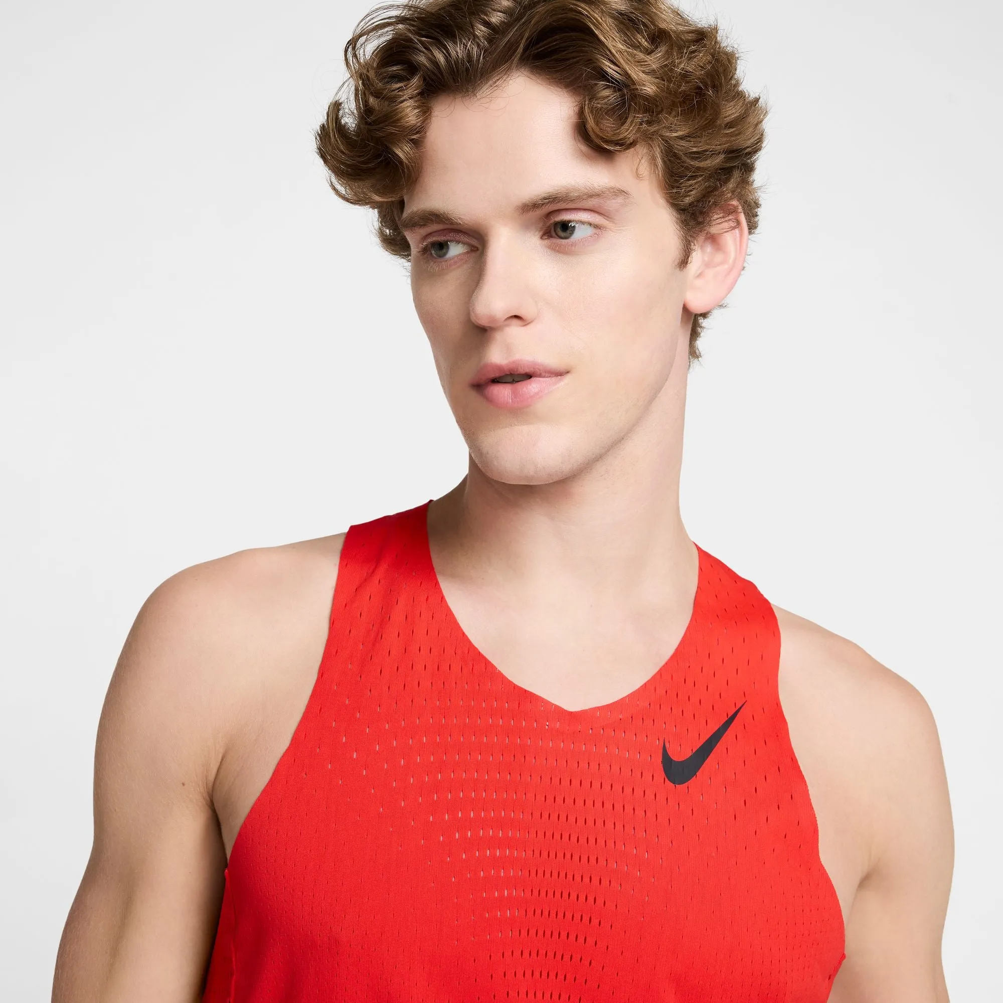 Nike Men's Dri-FIT AeroSwift ADV Running Vest Light Crimson / Black