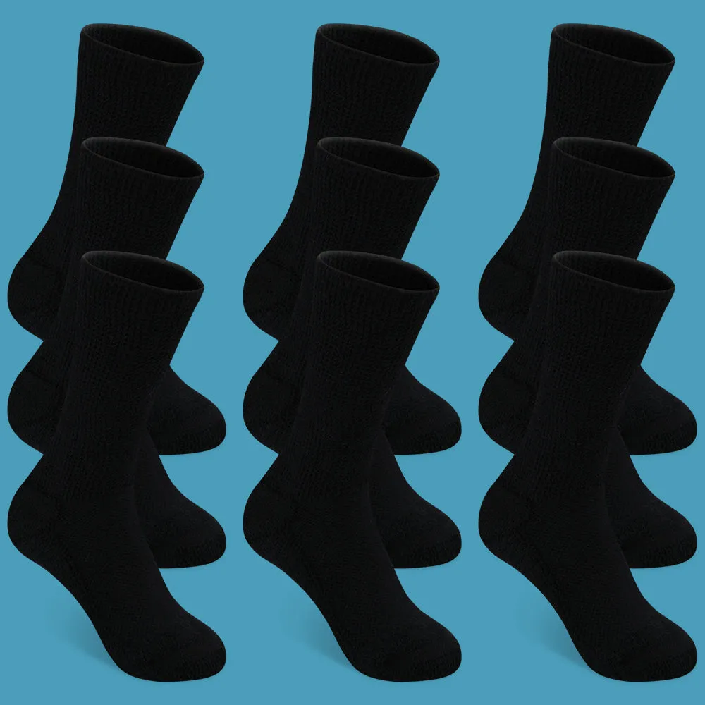 Non-Binding Diabetic Crew Socks (9 Pairs)
