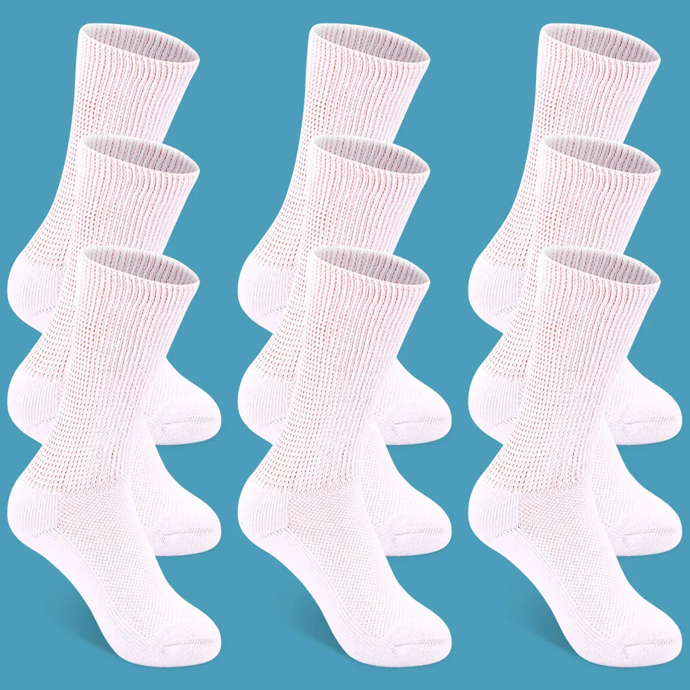 Non-Binding Diabetic Crew Socks (9 Pairs)