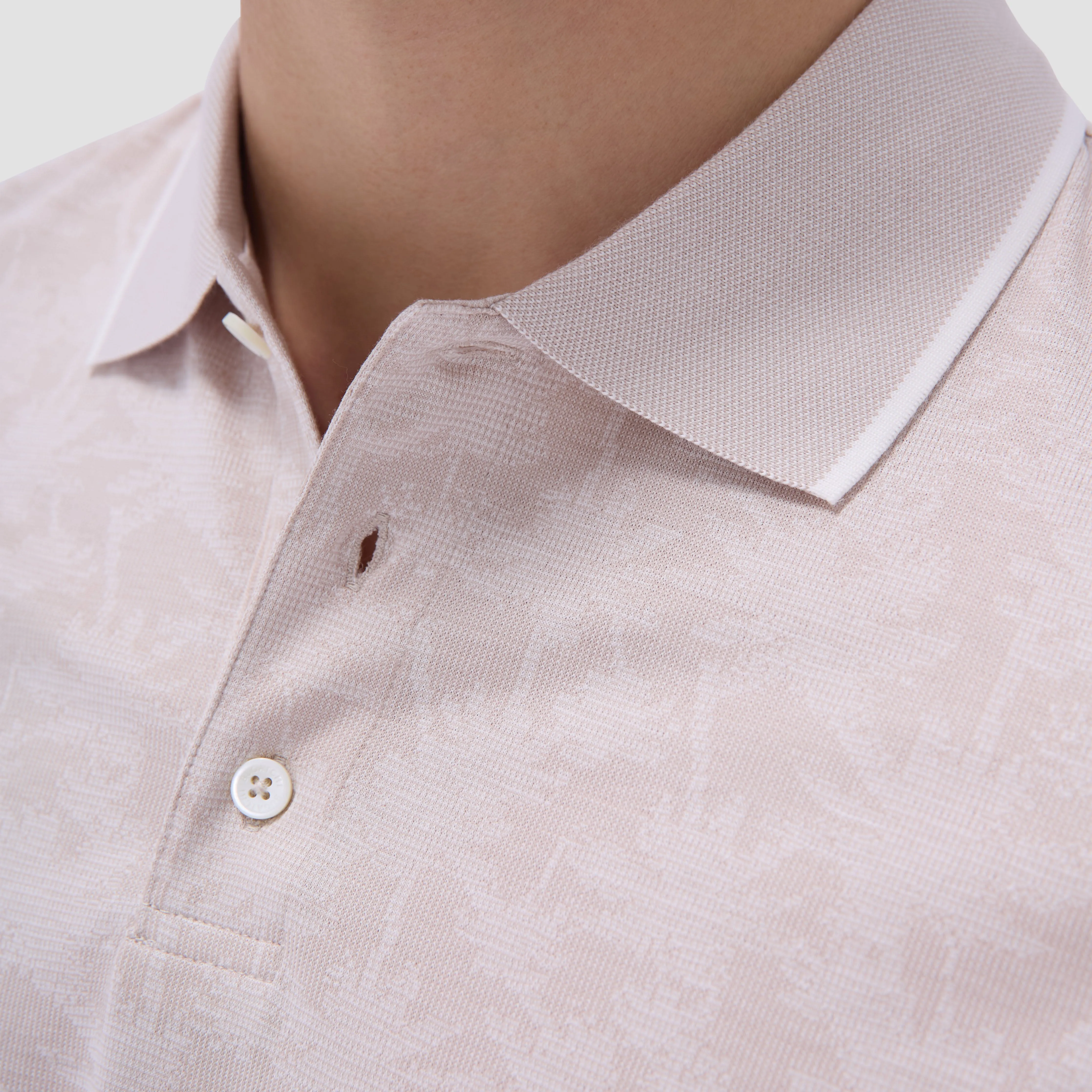 Palm Tree Jacquard Polo Shirt