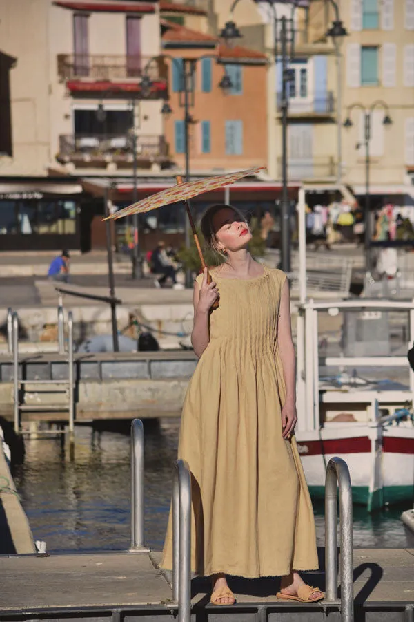 Paloma Linen Dress in Golden (Pre-Order, Ships April 15)