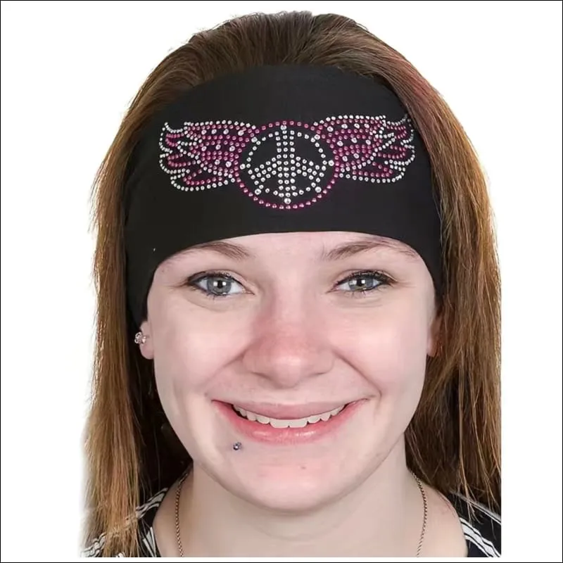 PEACE SIGN AND WINGS HEADBAND