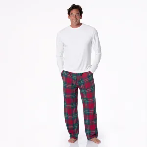 Peacock Plaid Men's Print Pajama Pants Kickee Pants  - Holiday