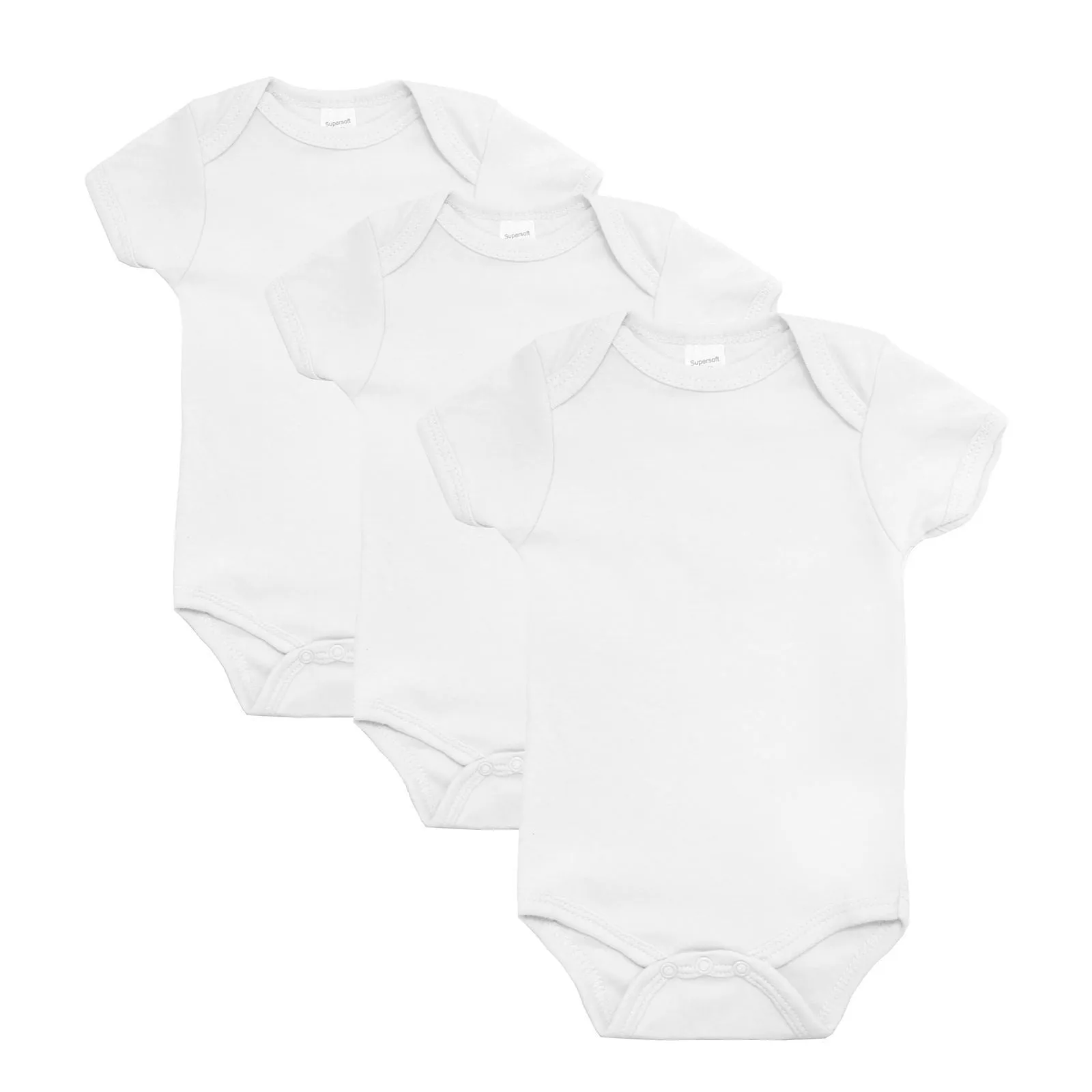 Plain Bodysuits - 3 Pack