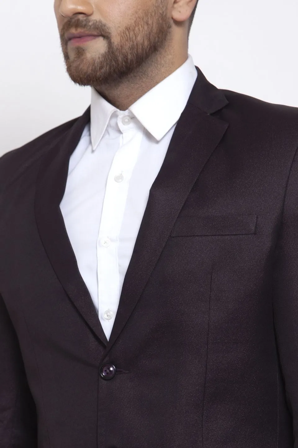 Poly Blend Coffee Two Piece Suit