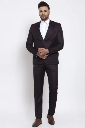 Poly Blend Coffee Two Piece Suit