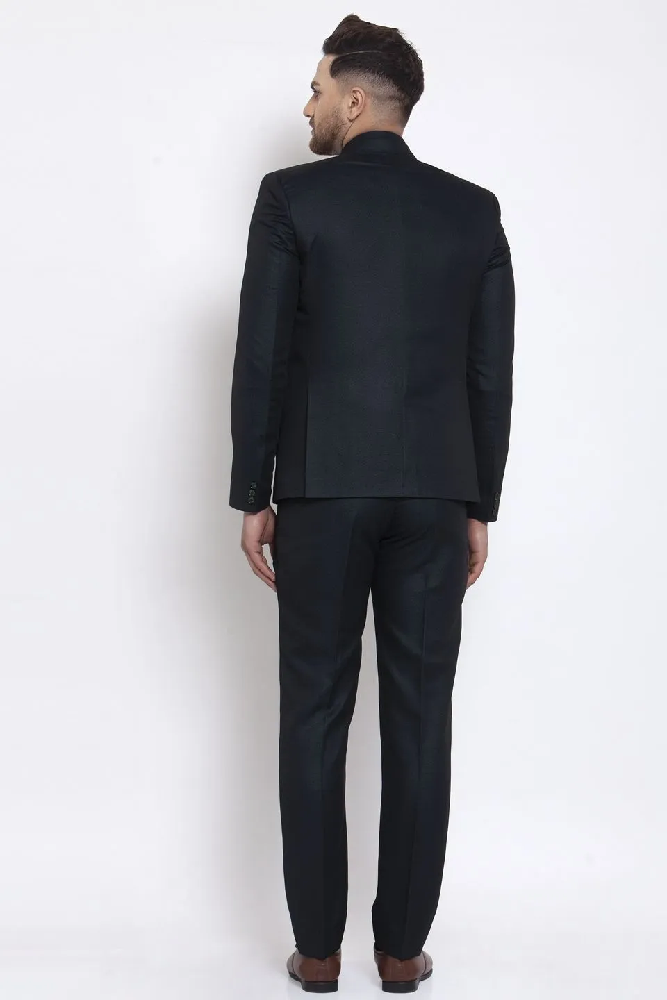 Poly Blend Green Three Piece Suit