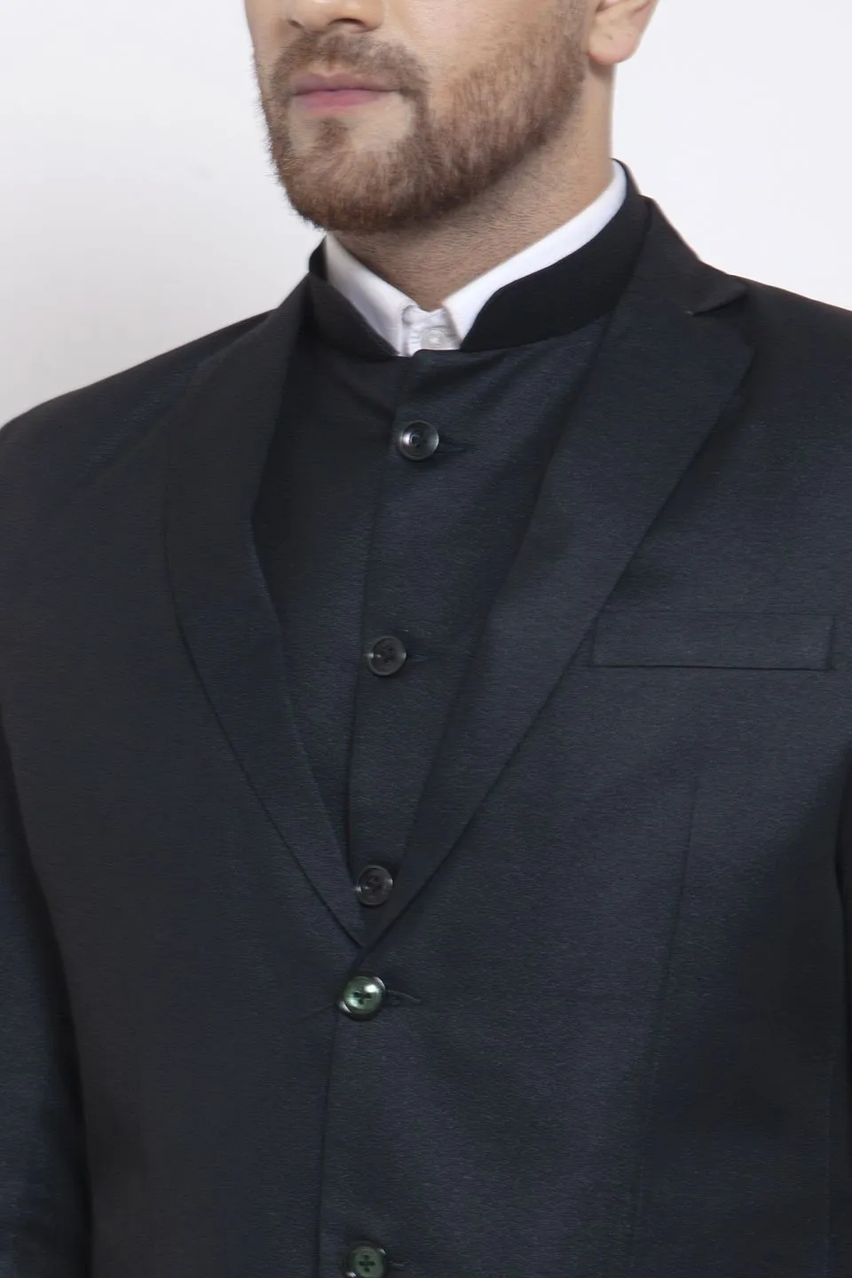 Poly Blend Green Three Piece Suit