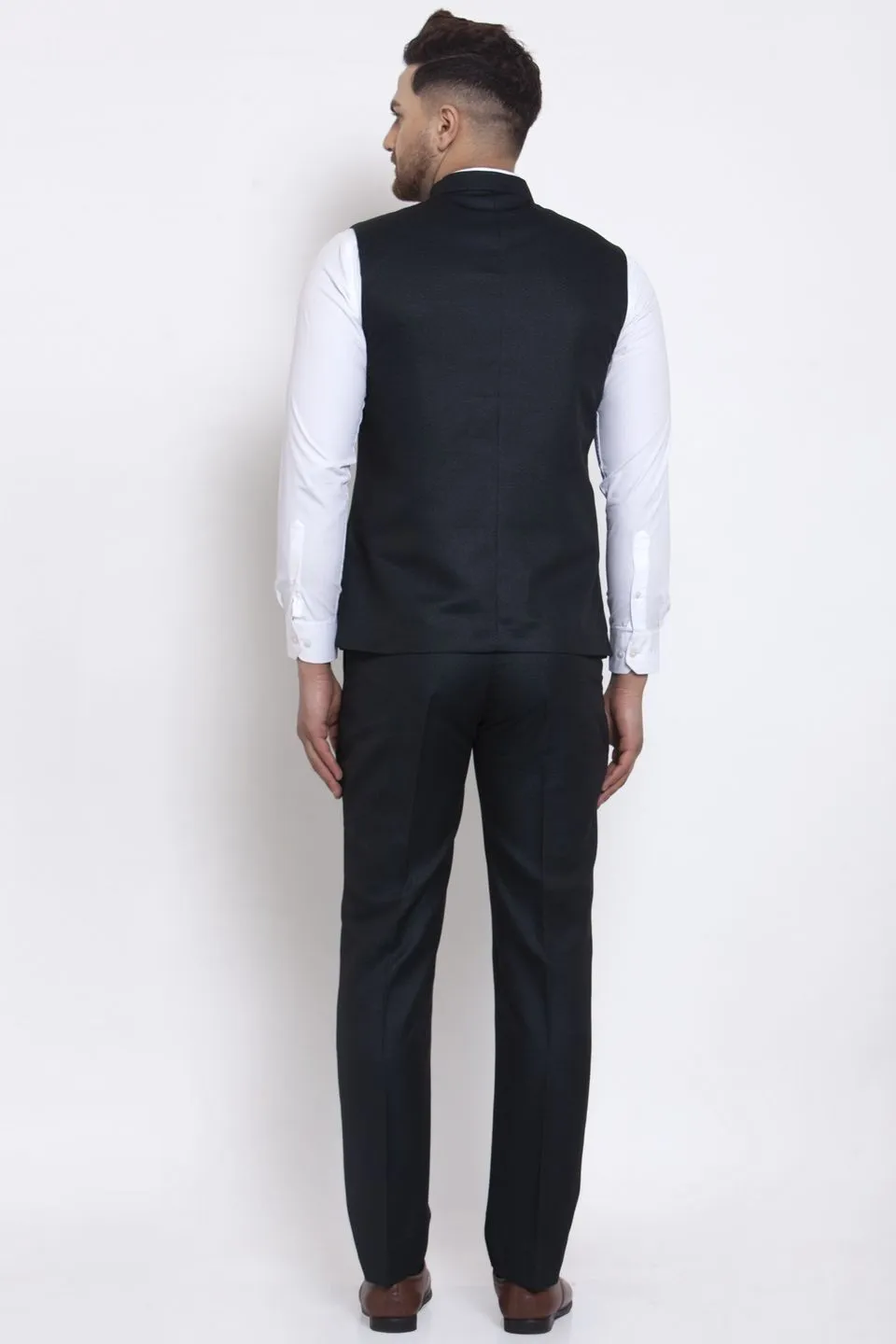 Poly Blend Green Vest and Trouser Set