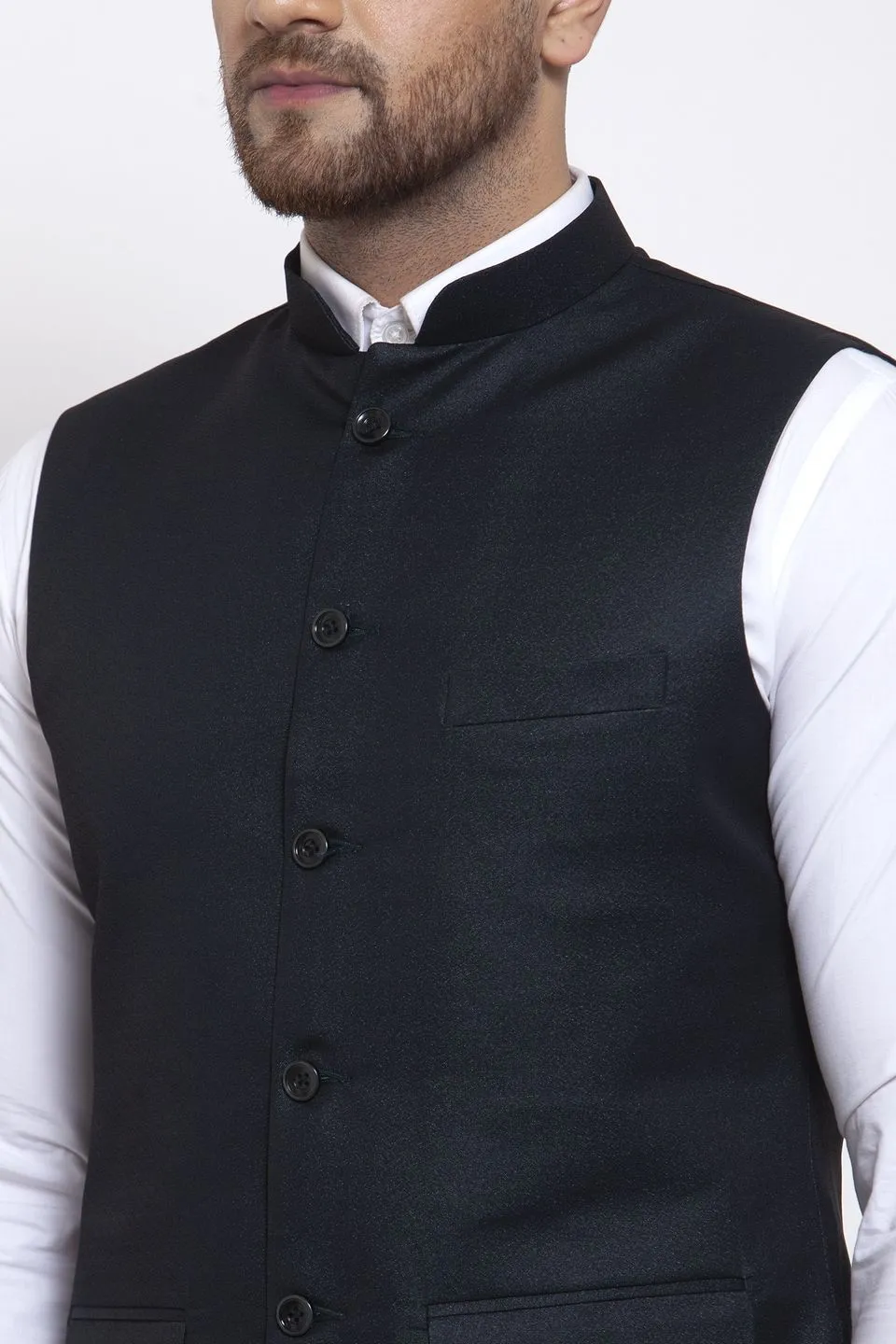 Poly Blend Green Vest and Trouser Set