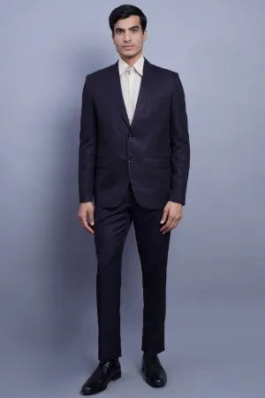Poly Blend Violet Two Piece Suit