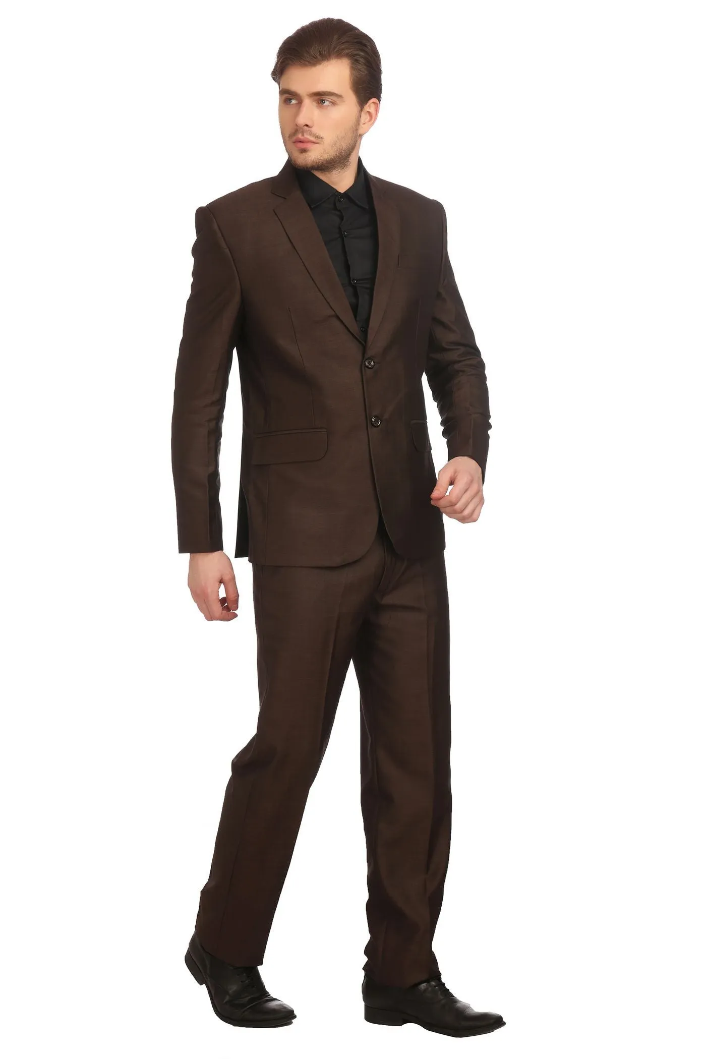 Poly Viscose Brown Suit