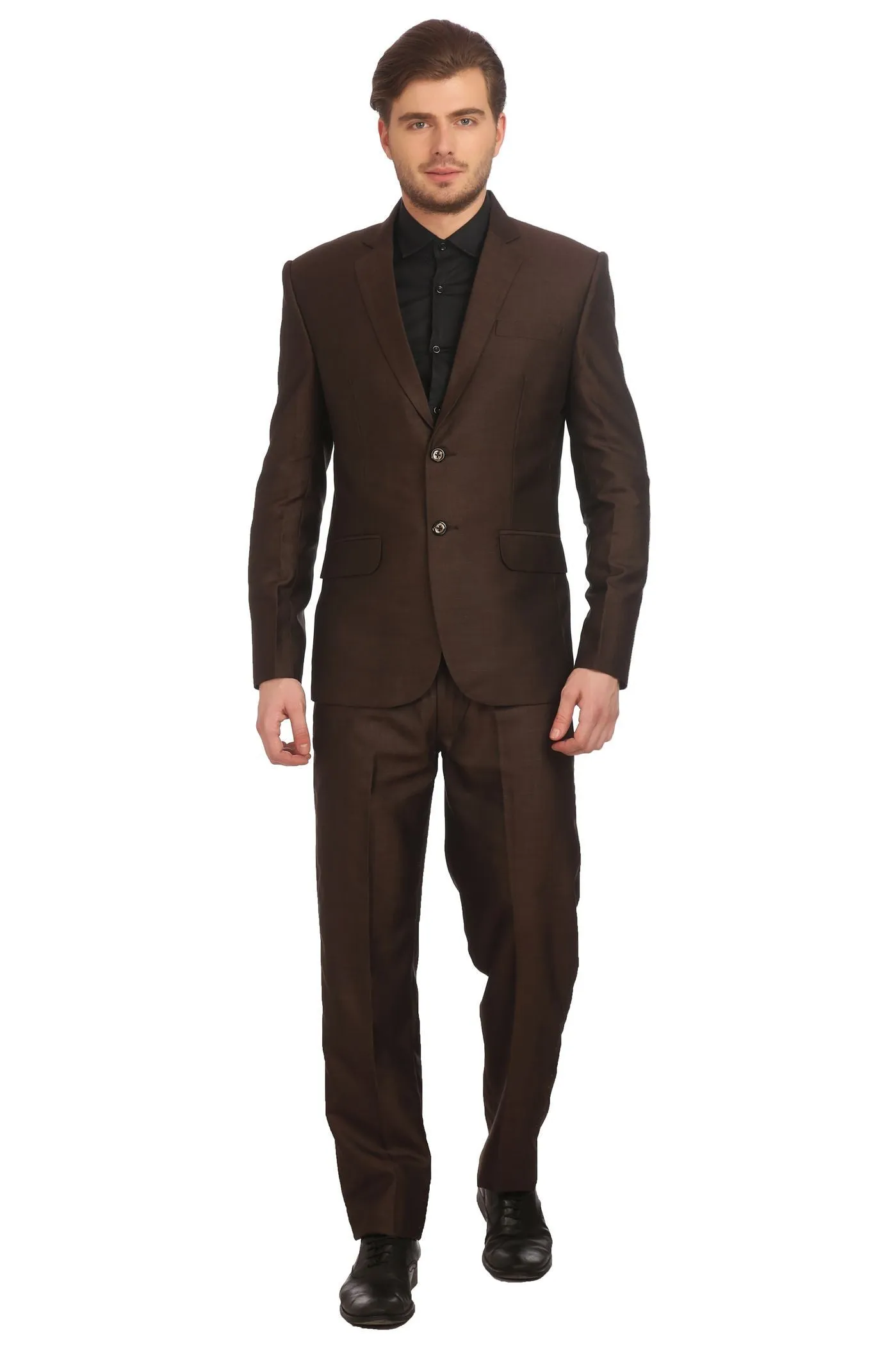 Poly Viscose Brown Suit